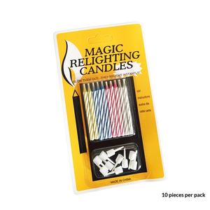 <span class=keywords><strong>Bougie</strong></span> d'anniversaire qui s'allume, jouet créatif, accessoires <span class=keywords><strong>de</strong></span> <span class=keywords><strong>magie</strong></span>, réallumage, vente en gros, mini emballage <span class=keywords><strong>de</strong></span> carte à aspiration - Product Image 2