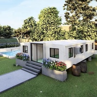 Maison conteneur extensible de luxe à 3 chambres, 20x40 pieds, préfabriquée moderne avec salle de bain et cuisine
