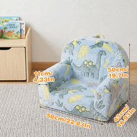 Canapé pour enfants, dinosaure lumineux, détachable et lavable, éponge haute densité, chaise de lecture pour bébé, petit canapé pour enfants
