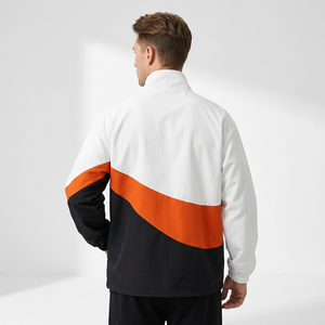 OEM Sale Custom Logo Long Waterproof Breathable Hooded Reversible Windbreaker Fashion <b>Jacket</b> Men Women Sport Team High Quality - Product Image 2
