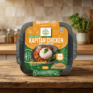 Roots Palate Poulet Kapitan avec riz cuit à la vapeur 300G Plat végétal prêt à consommer en pot auto-chauffant, adapté aux végétaliens et aux adultes - Product Image 1