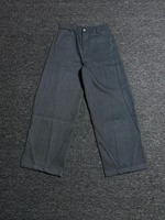 Jean en denim délavé et déchiré pour homme, coupe droite, taille haute, ample, style streetwear, décontracté, été, automne, printemps