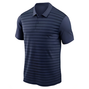 Polo à manches courtes rayé bleu marine pour homme, séchage rapide, tricoté, décontracté - Product Image 1