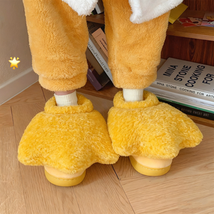 Personnalisé femmes en peluche patte de canard maison pantoufles hiver dessin animé intérieur animal chaud maison pantoufles chaussures Chancletas peluche pantoufle - Product Image 4