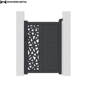 Portail latéral simple en aluminium découpé au laser, personnalisable, design moderne à ouverture automatique pour villas, couleur principale en alliage d'aluminium - Product Image 4