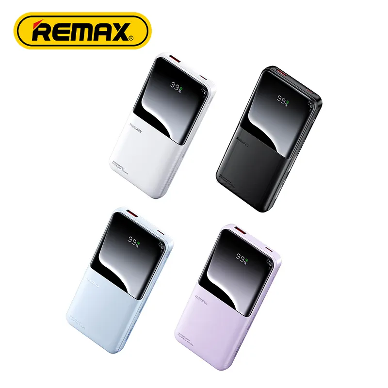 Powerbank REMAX 20000mah portabel, pengisi daya Cepat baterai portabel 20000mah 10000mah dengan 2 kabel