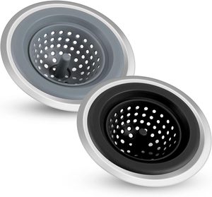 Bouchon d'évier en silicone <span class=keywords><strong>pour</strong></span> évier de cuisine avec bord en acier inoxydable - Product Image 1