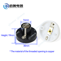Linterna Mini de Alta Calidad QIAO QA-DCH008 con Conector de Base Espiral E10, Material de Cobre y PP en Blanco y Negro, Accesorios