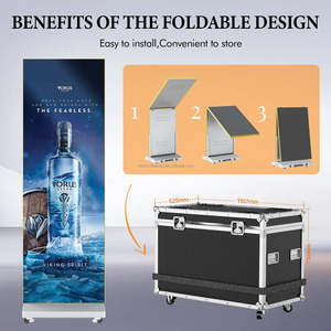 Pantalla LED Plegable para Video Wall Interior con Control WiFi, Color Completo P2.5 GOB, para Tiendas Minoristas, Animación, Gráficos, SDK - Product Image 3