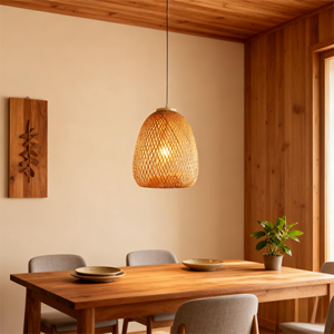 Handmade Indoor <strong>Bamboo</strong> Weaving Chandelier Creative Pastoral Retro Balcony Restaurant Pendant Lamps <strong>Bamboo</strong> <strong>Lighting</strong> - Product Image 6