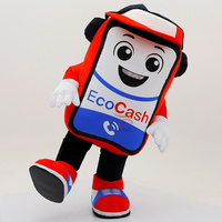 Costume de mascotte gonflable personnalisé pour téléphone, tenue en peluche pour défilé, fête d'Halloween, cosplay, spectacle, publicité