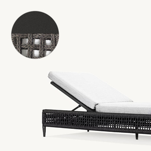 Chaise longue moderne en corde, imperméable, pour l'extérieur, idéale pour jardin, piscine, plage, cour, parc, hôtel et villas - Product Image 6