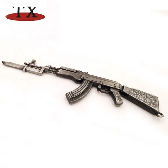 High Quality Custom Novelty Items AK47 Metal Guns Keychain for Men