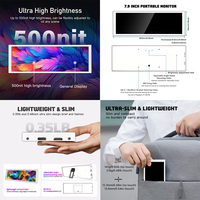 Écran secondaire miniature HAORYZON 7,9 pouces FHD IPS, écran LCD étiré, affichage de la température du PC, écran LCD portable 400x1280