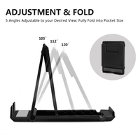 Support de bureau universel en ABS pour téléphone portable et tablette, support mobile pliable