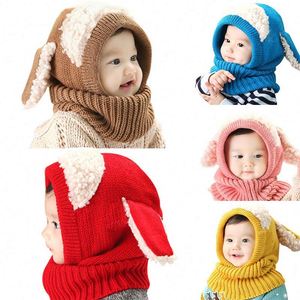 K82 Bonnets d'hiver pour enfants, filles et garçons, ensemble <span class=keywords><strong>bonnet</strong></span> et écharpe en crochet, <span class=keywords><strong>bonnet</strong></span> bébé, chapeau mignon de dessin animé, cadeaux de Noël - Product Image 2