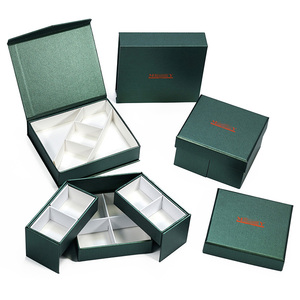 Caja <span class=keywords><strong>de</strong></span> Regalo Rígida con Doble Apertura y Logotipo Personalizado, Excelente Experiencia <span class=keywords><strong>de</strong></span> Desempaquetado, Caja <span class=keywords><strong>de</strong></span> Embalaje <span class=keywords><strong>de</strong></span> Papel Verde con Logotipo Dorado para Chocolate - Product Image 3
