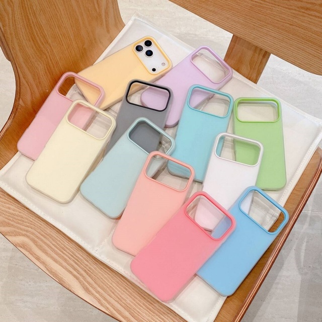 New 2 in 1 Soft Jelly Silicone Phone Case for iPhone 17 16 15 14 Pro Max Candy Color Matte Jelly Back Cover Mobile Phone Cases