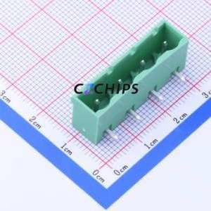 1766259 Plug-in Terminal Block Bent Lead Through Hole,P=7.62mm Connector Board-to-Board / Socket - Closed 1x4P 7.62mm Green - Product Image 1