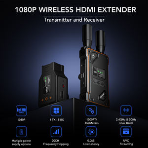 Transmisor y Receptor HDMI Inalámbrico SYONG DJI Pocket 3/4 1080P 500m, Escaneo Inteligente de Canales 2.4G/5G UVC OBS, Transmisión en Vivo para Exteriores - Product Image 2