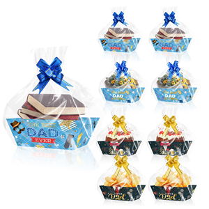 KZ106 Feliz Día <span class=keywords><strong>del</strong></span> <span class=keywords><strong>Padre</strong></span> Cestas Bandeja Regalos Bandeja vacía con lazos <span class=keywords><strong>para</strong></span> decoraciones <span class=keywords><strong>de</strong></span> fiesta <span class=keywords><strong>de</strong></span> cumpleaños <span class=keywords><strong>del</strong></span> Día <span class=keywords><strong>del</strong></span> <span class=keywords><strong>Padre</strong></span> - Product Image 4