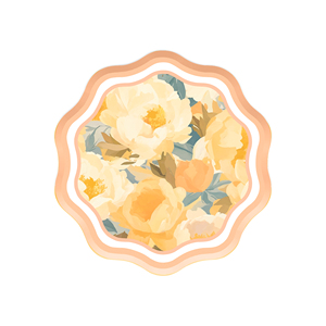 DAMAI Yellow Flower Hot Stamping Birthday <b>Party</b> Supplies Birthday Decorations Paper Plates Banner Disposable Tableware <b>Set</b> - Product Image 3