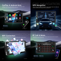Podofo 7 ''4 + 64GB CarPlay autoradio stéréo Android IPS écran tactile Android Auto GPS WiFi FM RDS pour universel/Buick/Chevrolet