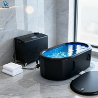 Precio bajo Suministro de fábrica Portátil 1,0 HP Enfriador de baño de hielo económico 110V 220V Android IOS APP Control Equipo de refrigeración