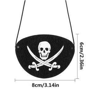 Chapeau de Capitaine Pirate en Feutre en Gros, Cache-œil de Pirate pour Fête Costumée, Masque Classique pour Enfants - Product Image 2