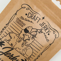 Sacs en papier imprimés personnalisés emballage de biscuits sac en papier kraft brun pochette zip-lock debout sacs à fermeture éclair avec fenêtre