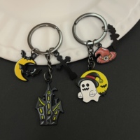 Personnalisé Halloween Vintage Citrouille Porte-clés Diable Squelette Porte-clés Métal Chat Fantôme Conception Artisanat Promotionnel En Alliage De Zinc Logo Cadeaux