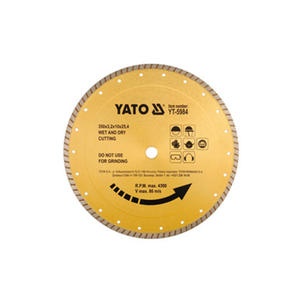 Disque de découpe diamanté Yato 350x3.2x10x25.4 pour utilisation humide et sèche sur béton, pierre et ciment - Product Image 1