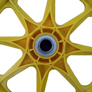 14-Inch Solid Pu Foam <b>Wheels</b> Yellow For Tool And Ice Cream <b>Carts</b> 80kg Load Capacity - Product Image 4