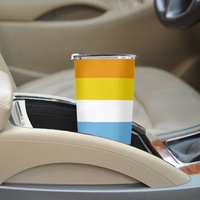 Gobelet isotherme personnalisé en acier inoxydable de 20 oz avec motif arc-en-ciel Aroace Gay pour les trajets quotidiens en voiture, les pauses au bureau et les pique-niques en parc