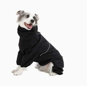 ชุดกันฝนสำหรับสุนัขแบบปรับได้ กันน้ำ พร้อมช่องสำหรับขา สำหรับสุนัขพันธุ์กลางและใหญ่ - Product Image 5