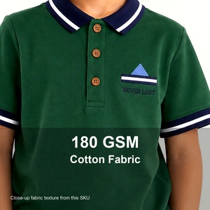 <span class=keywords><strong>Polo</strong></span> Premium para Niños, Camiseta de Algodón con Bordado para Niños, Manga Corta, Estilo Casual, de 2 a 12 Años, OEM Personalizado - Product Image 6