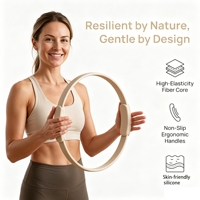 Cincin Pilates Lateks Ramah Lingkungan CZ Model Baru 34cm/13in Satu Bagian, Lingkaran Kebugaran Yoga Ringan, Cincin Resistensi untuk Yoga dan Gym