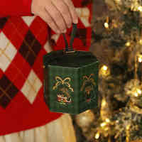 Boîte-cadeau en papier étanche Portable réutilisable UV Advantage pour la veille de Noël Emballage de pommes et de fruits Emballage de cadeau de Noël