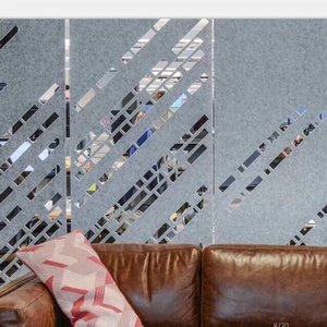 Panel Acústico de Fibra de Poliéster Reciclado PET, Corte con Tecnología CNC, Procesamiento Multimedia para Oficina, <span class=keywords><strong>Hotel</strong></span>, Sala de Exposiciones - Product Image 1