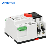 Prix usine Commutateur de transfert automatique (ATS) à double alimentation ininterrompue 2P 4P 63A-125A 220V Rail DIN pour générateur solaire