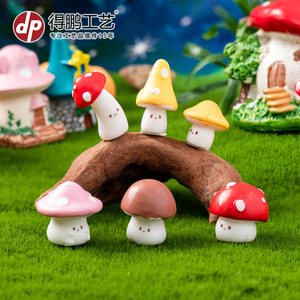 ของตกแต่งรูปเห็ดเรซิ่น Dp Craft สำหรับตกแต่งสวนขนาดเล็ก ใช้ได้ทั้งภายในและภายนอกอาคาร - Product Image 3