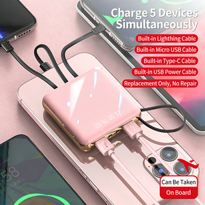 Mini batterie externe USB Type C 10000 mAh avec câble intégré pour téléphones portables, banques d'alimentation et stations d'alimentation 5000 mAh - Product Image 6