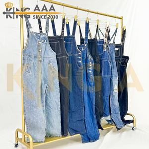 时尚KingAAA模特A06-2女士牛仔裤工作服吊带裤街装风格涤棉混装 - Product Image 6