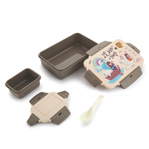 Lunch <b>box</b> with durable plastic body spacious compartments and airtight design ideal for keeping meals fresh for school office - Product Image 2