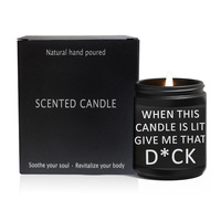 Witoyou 200g Zwarte Glazen Kerst Lavendel Luxe Private Label Sojawas Geurkaars Cadeau met Metalen Deksel voor Kerstmis