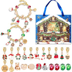 Bracelet calendrier de Noël vente en gros Kit de fabrication de bijoux bricolage fait à la main bracelet de perles ensemble avec boîte de rangement pour cadeau pour les filles - Product Image 3