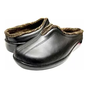 Pantuflas de Casa Angelina 271 de Cuero con Punta Redonda, Forro de Piel, Suela de EVA, para Todas las Temporadas, Cómodas, para Hombre - Product Image 3