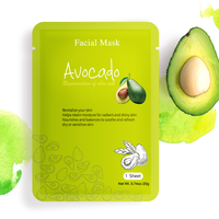 Masque facial en feuille hydratant éclaircissant 100% naturel biologique meilleur éclaircissant hydratant contrôle de l'huile vitamine C masque facial aux fruits