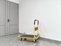 Carretilla Plegable de Gran Tamaño, Carretilla Industrial de Plataforma Plana con Ruedas Giratorias, Carretilla Manual de Carga Pesada