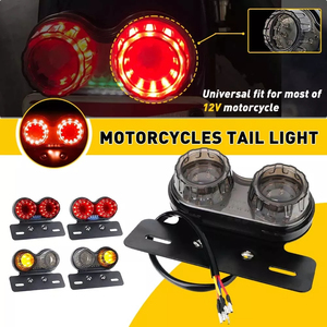 YHMOTO License Plate <b>Bracket</b> Kennzeichenhalter for Honda Yamaha Kawasaki Harley BMW LED Tail Light Frame - Product Image 2